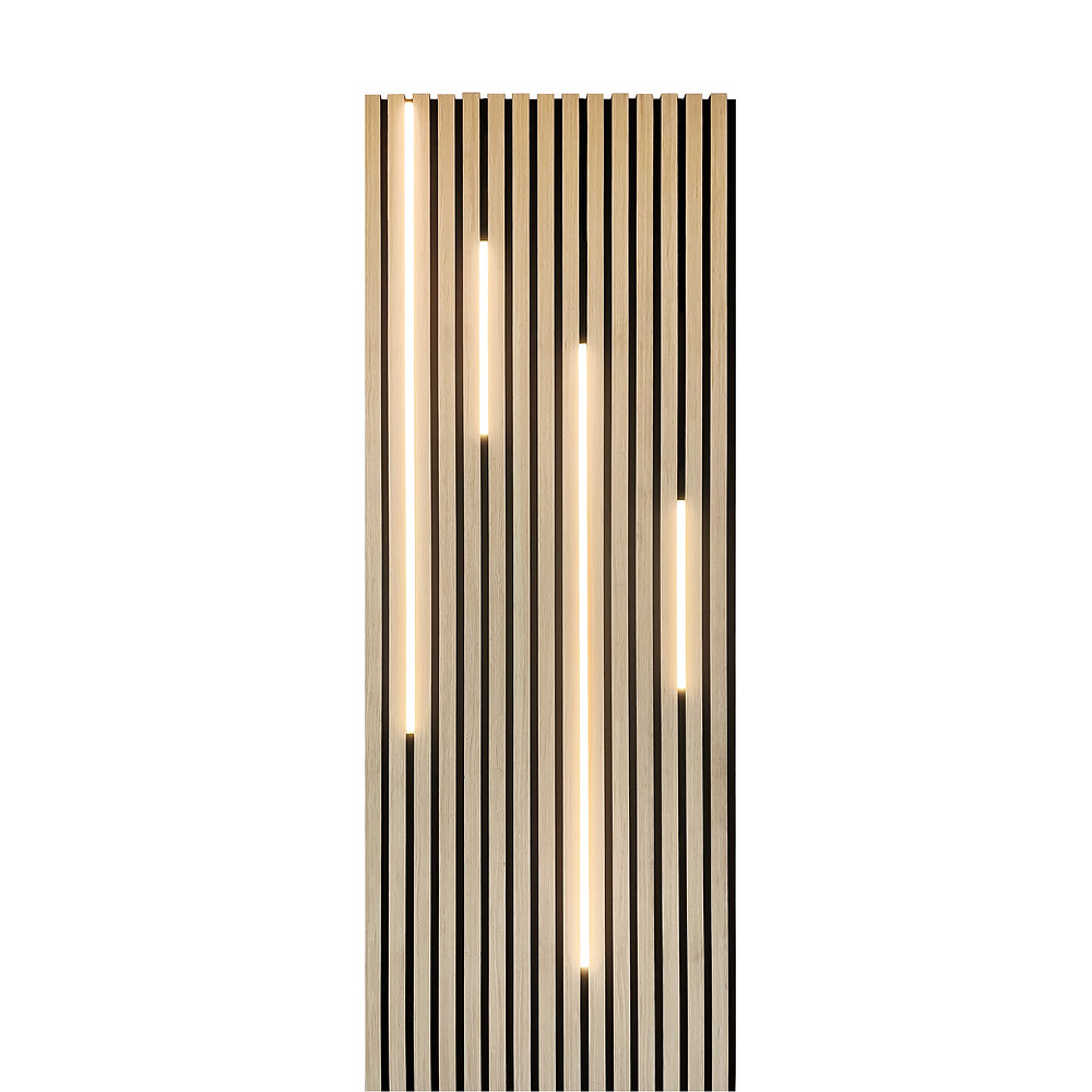 Acoustic Slat Wall Panels for Noise Absorption Led Strip Light Screen Display Panels Soundproof Wood Slat Acoustic Wall Panels Akupanel